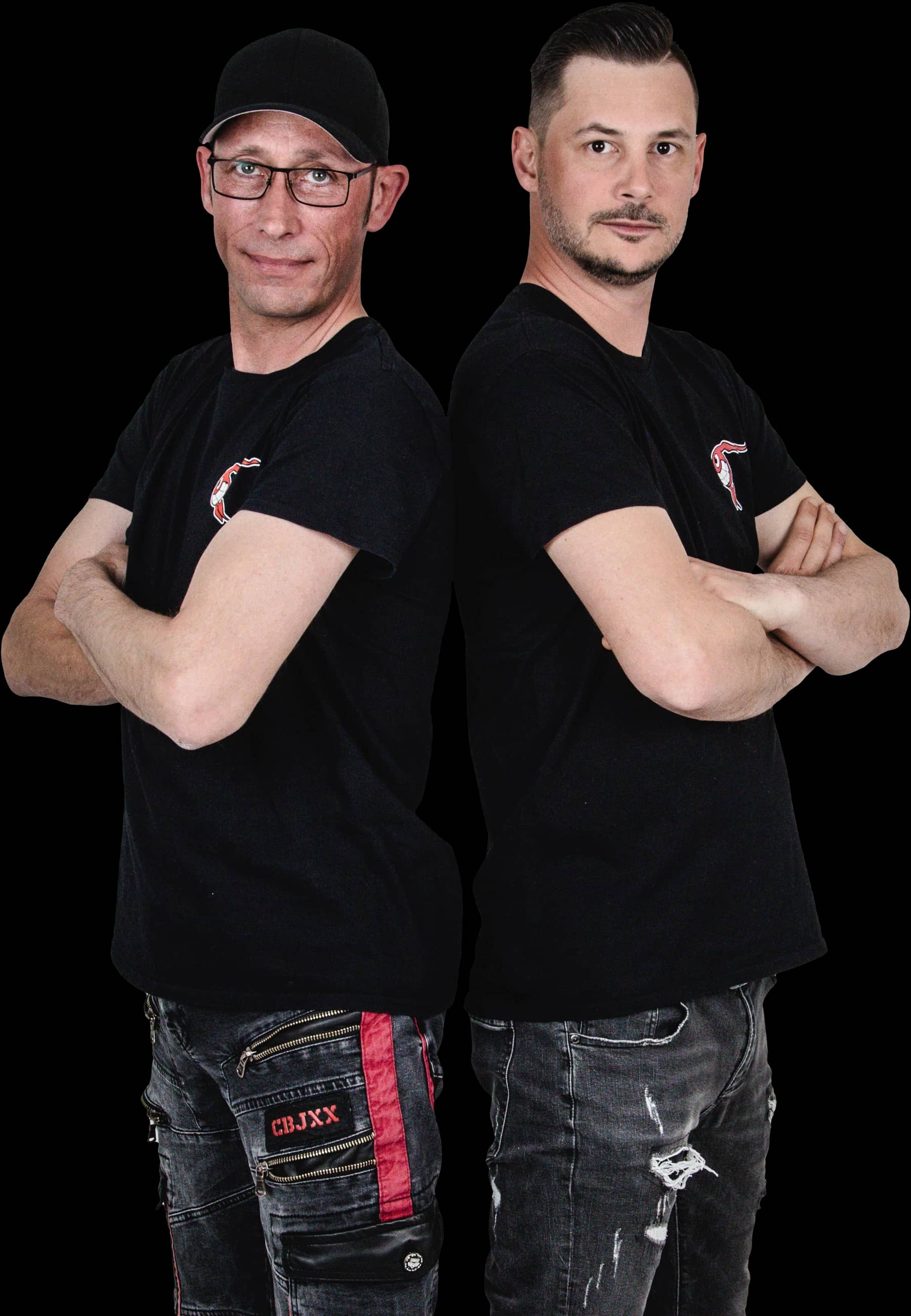 Armin Sintitsch und Stefan Rader in schwarzen NOVUM-Shirts