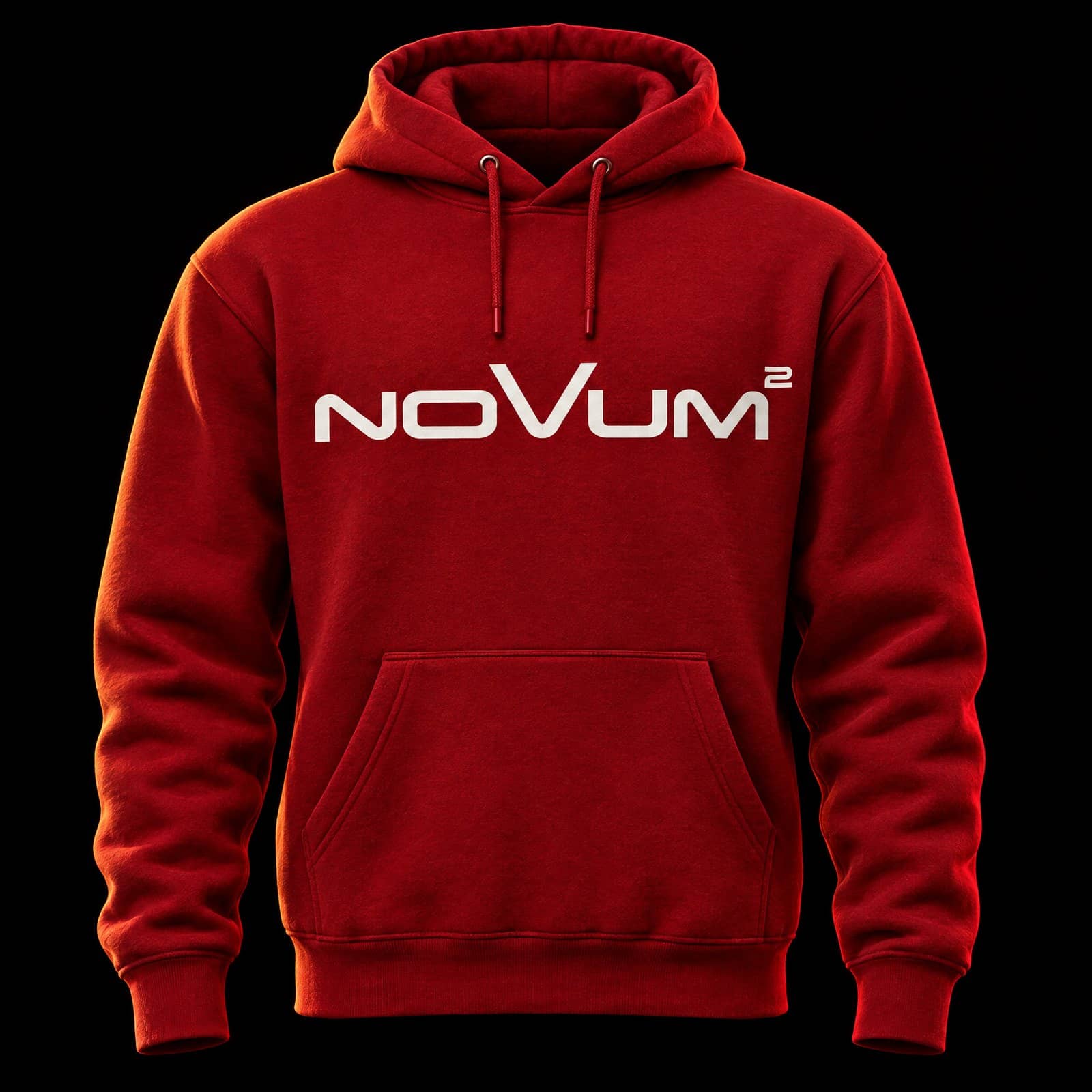 Roter NOVUM Live Hoodie mit weißem NOVUM-Logo